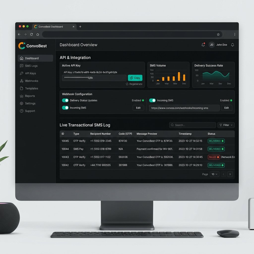 Custom SMS Payment Gateway Setup Dashboard